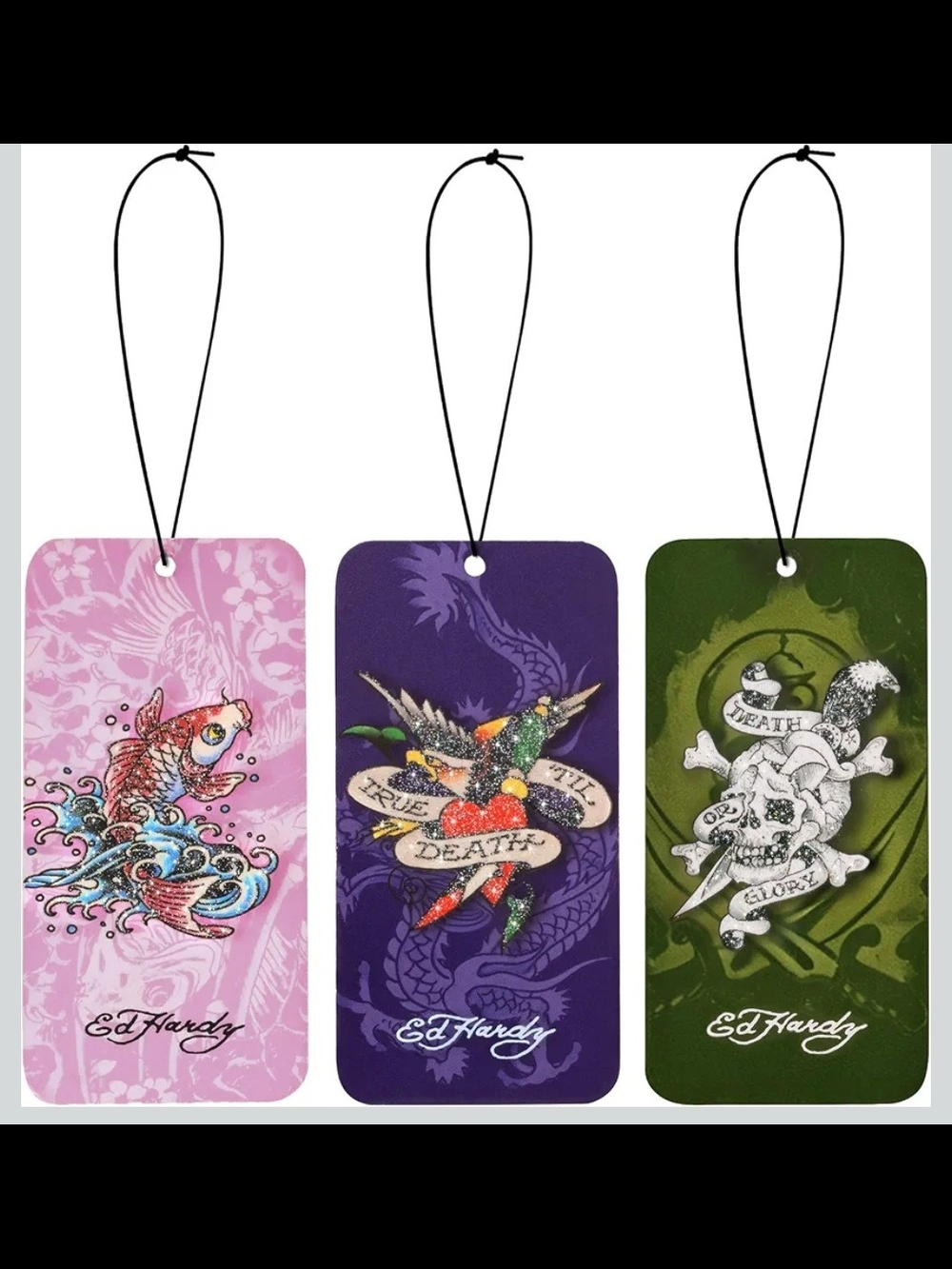 Ed Hardy Reptile Air Freshener - Pink, Purple, Green (3-Pack)